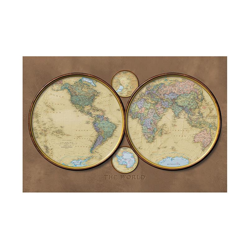 Vintage The World Map Posters and Prints Wall Art Pictures Painting for Office,Home Decoration