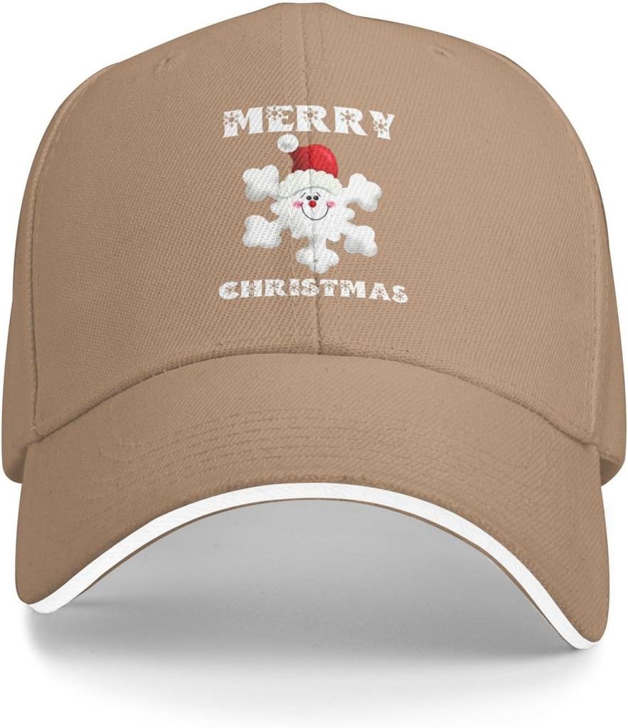 Christmas Puzzle Snowflake Man Baseball Cap Embroidered Polyester Adjustable Summer Outdoor Hat