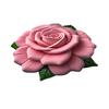 3D Rose Flower Area Rug Non-slip Washable Absorbent Plush Floor Mat Irregular Floral Carpet Indoor Living Room Bedroom Bathroom Kitchen Decoration