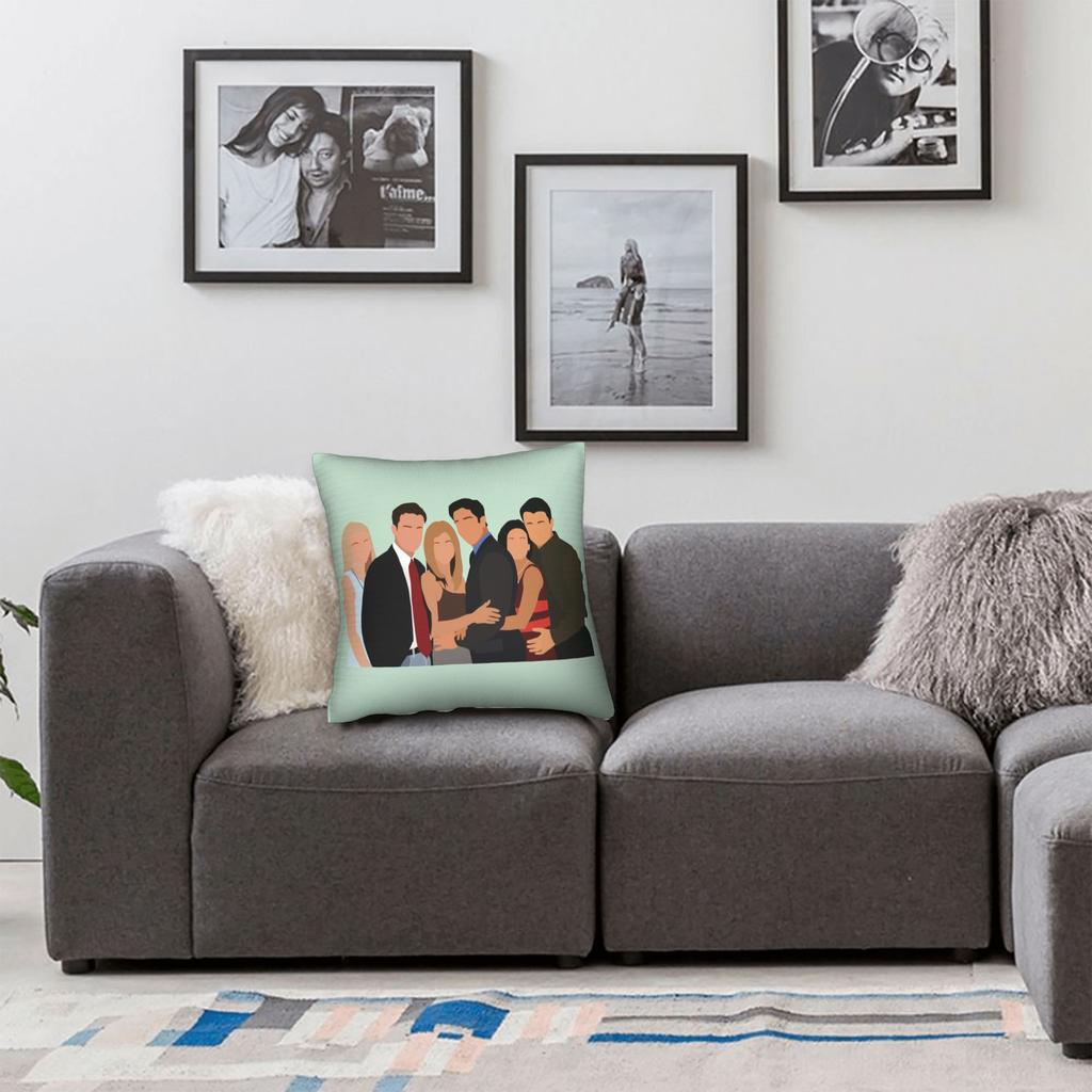 Friends Tv Show Pillowcase Soft Polyester Cushion Cover Gift Pillow Case Cover Car Zippered 40X40Cm