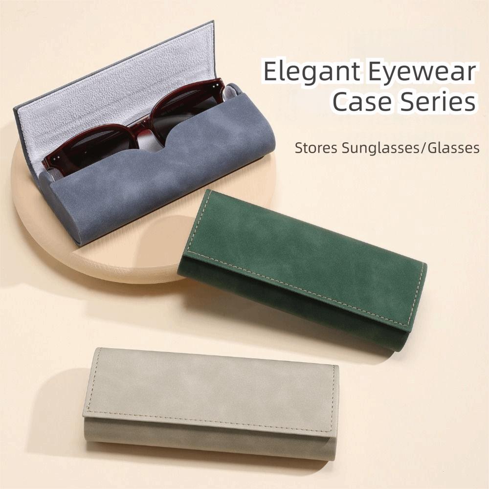 Leather Glasses Bag Large Capacity Sunglasses Protective Case Portable Eyewears Storage Box Work