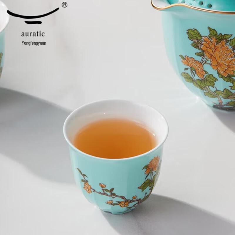 Yongfengyuan Madam Porcelain Yueji 4-Piece Travel Tea Set