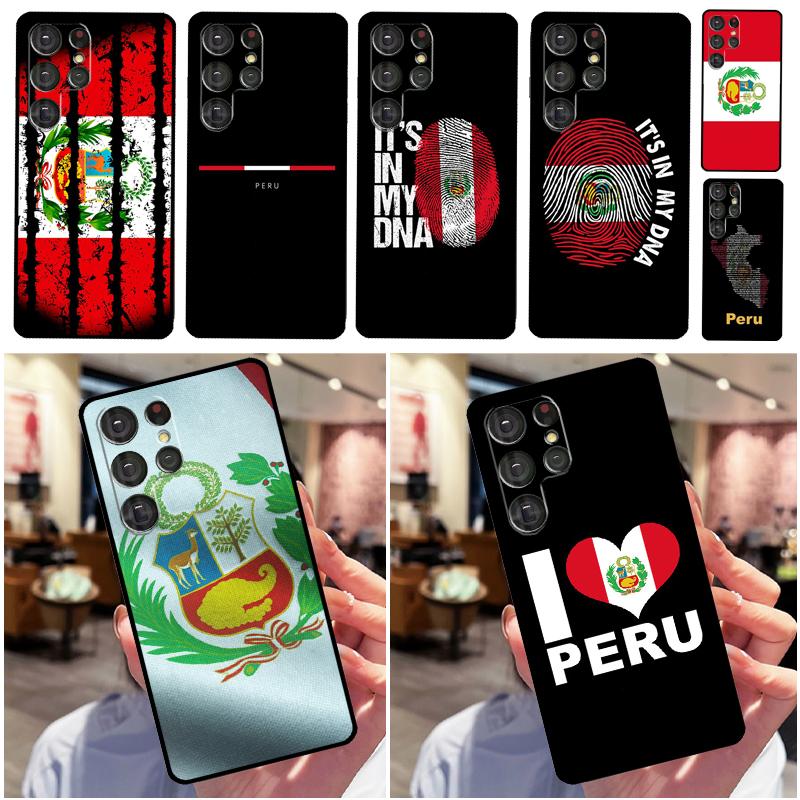 Peru Flag Case For Samsung Galaxy S21 S22 S23 Ultra Plus S8 S9 S10 Note 10 20 Ultra S21 FE S20 FE Cover