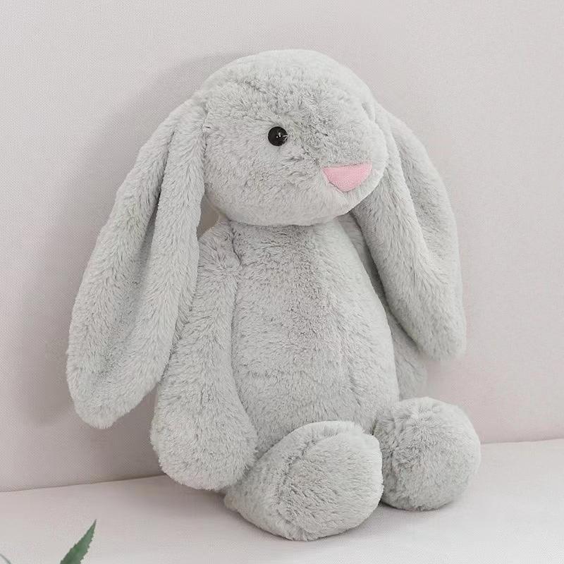 60cm Bunny Plushies Doll Toys Stuffed Dolls Rabbit Big Animal Lunar Chinese New Year Toy Easter Gift for Friends Children
