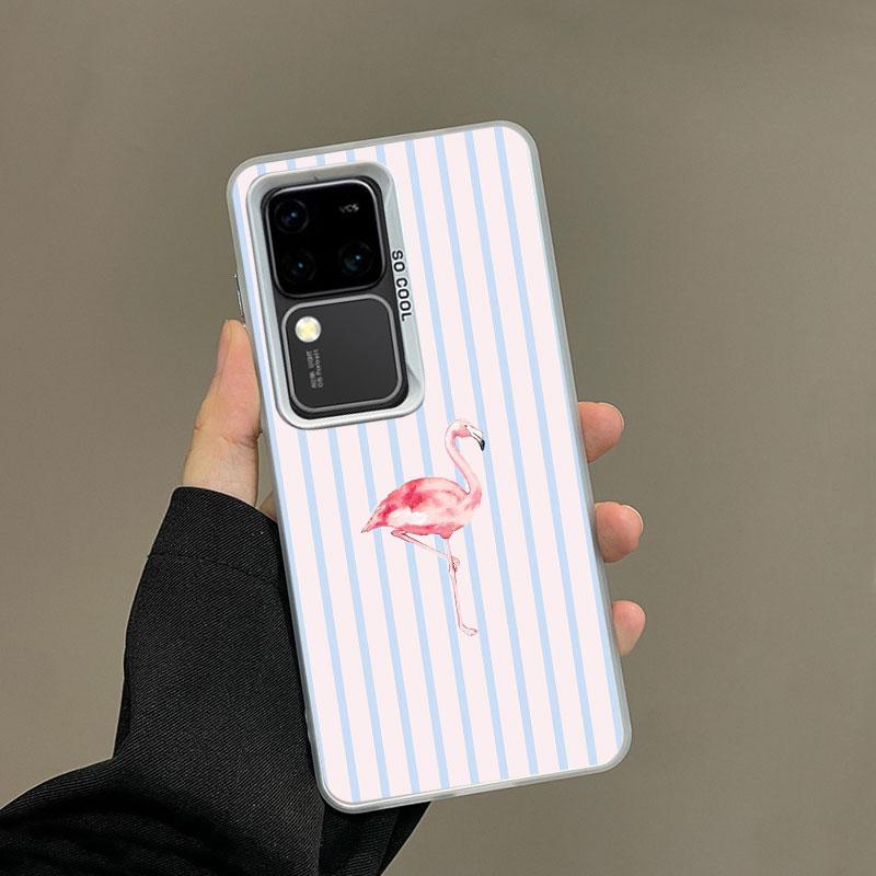 For Samsung Galaxy S25 S24 S23 S22 Ultra Plus S21 S23 S24 FE Laser Phone Case Colorful Marine Organism Striped Base Color Covers