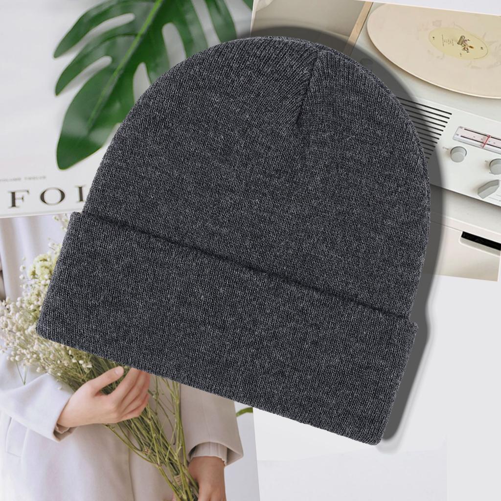 Winter Warm Skull Cap Soft Beanie Hat Thick Breathable Waterproof 100% Acrylic Watch Cap for Skiing Travel Cycling Outdoor Use