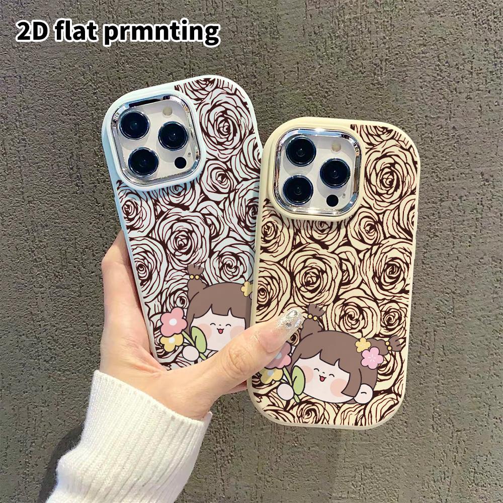 Phone Case: 2D Flat Design Suitable for iPhone 18 17 16 15 14 13 Pro Protective Case, Couple Style, Cute and Comforting, Christmas and Halloween Gift