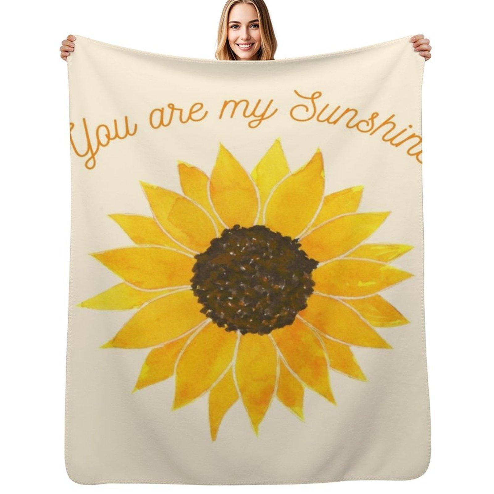 

You are my Sunshine Sunflower Throw Blanket Cozy Warm Blanket for Bed Room Decor 102x76cm(40x30in)