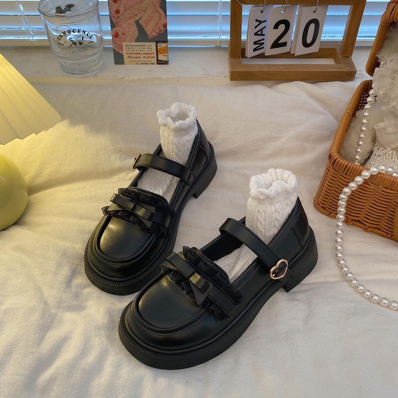 

Новая женская обувь с круглым носком, новая женская обувь для улицы, однотонная женская обувь Мэри Джейн с галстуком-бабочкой, Zapatos Para Mujeres 40