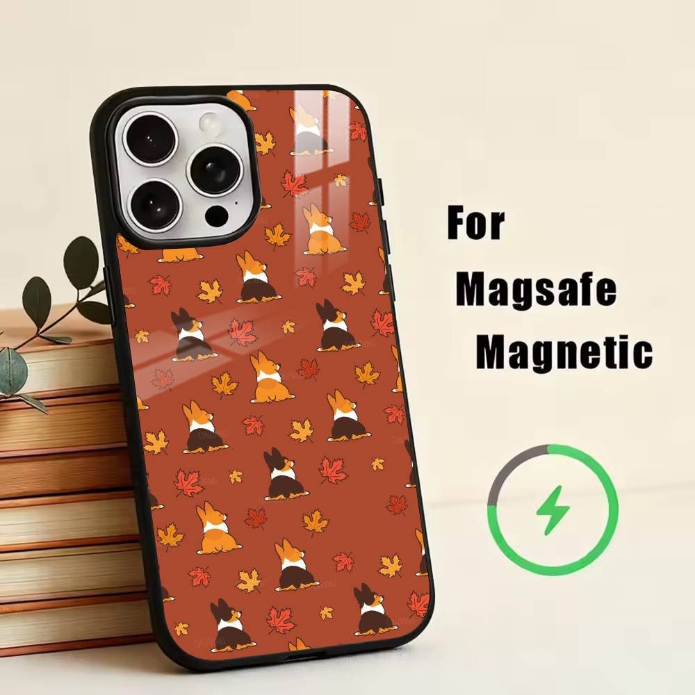 

Cute Dog Shiba Inu Phone Case For iPhone17,16,15,14,13,12,11 Plus,Pro Magnetic For Magsafe Wireless Charging iPhone11PRO