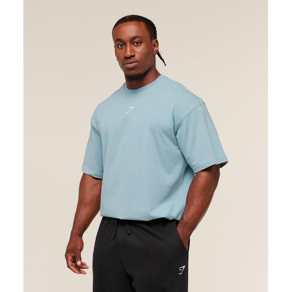 Gymshark Power T shirT Bench Blue A4b9w Udr4