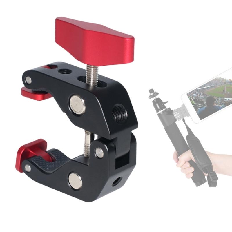 Heavy Duty Aluminum Magical Arm Clamp With Universal 1/4 3/8 Thread For Secure Camera Mounting Photography Accessories