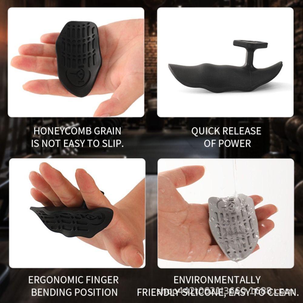 1 Pair Anti-slip Workout Gym Gloves Elastic Silicone Palm Grips Weight Lifting Grips  Weightlifting