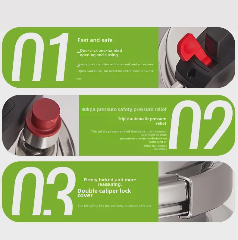 CLS 1,2 l selbstbetriebener Mini-Schnellkochtopf für 1–2 Personen – tragbarer Reiskocher für Camping und den Heimgebrauch, kompatibel mit Induktionskochfeldern.