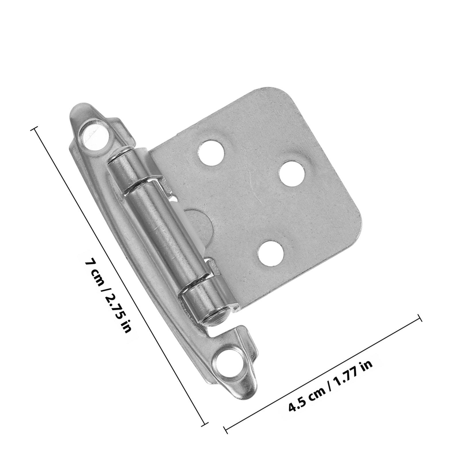 

6 Pcs Cabinet Door Bumper Hinges Black Inset Matte for Cabinets Soft Close Kitchen Brushed Nickel срібний