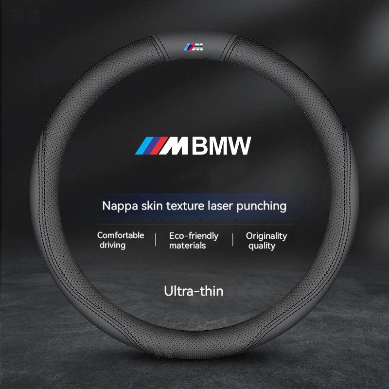 For BMW M X1 X3 X4 X5 X7 M3 M4 M5 E46 E39 E60 E90 E91 E36 E87 F10 F20 F30 Car Anti-slip Carbon Fiber Suede Steering Wheel Cover