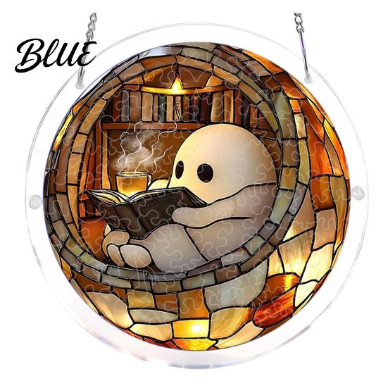 Easy Assemble Halloween Decor Acrylic Jigsaw Puzzle Suncatcher Stained Glass Style DIY Sun Precision Cut Blocks Catcher Puzzles Gothic Window