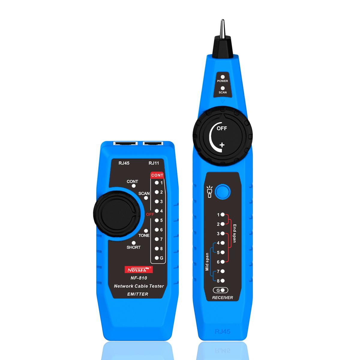 NOYAFA NF-810 Network Cable Tester RJ11 RJ45 Cat5 Cat6 Wire Tracer LAN Line Finder Diagnostic Tool for Telephone And LAN Cables NF-810