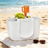 Plateau de Rangement Alimentaire Porte-Gobelet Plateau Réutilisable Plateau de Table Temporaire Sac de Plage pour Plage Pique-nique Boissons Et Fruits