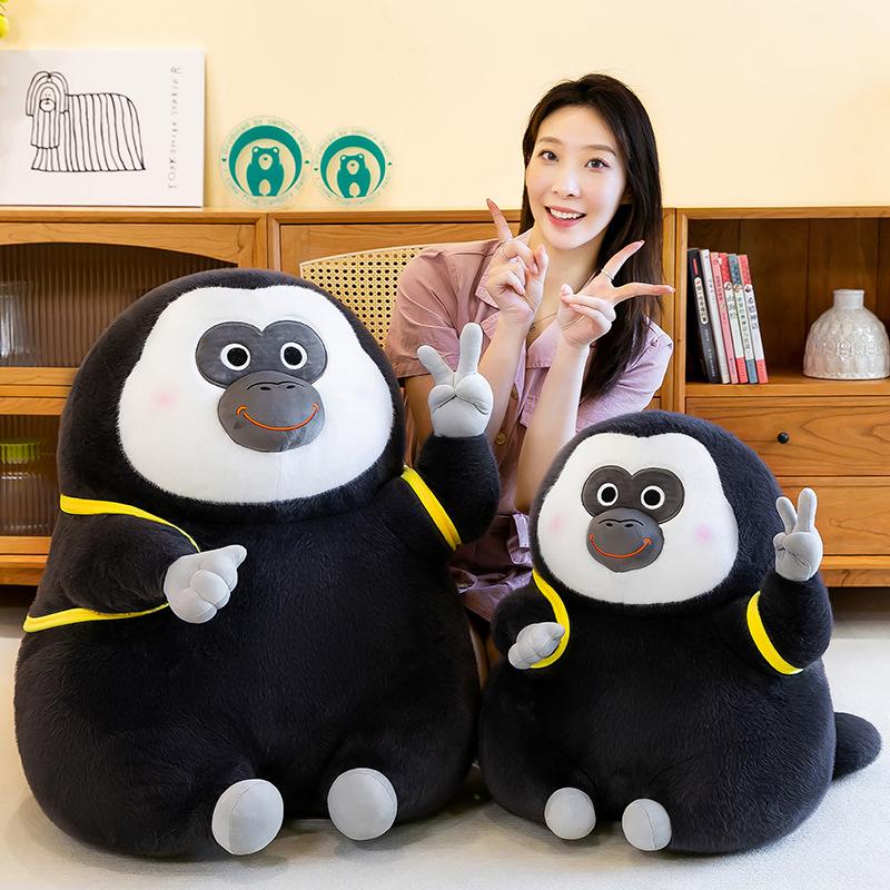 Internet Celebrity White-faced Monk Monkey Plush Doll Banana Backpack White-faced Monkey Holding Lotus Doll Birthday Gift