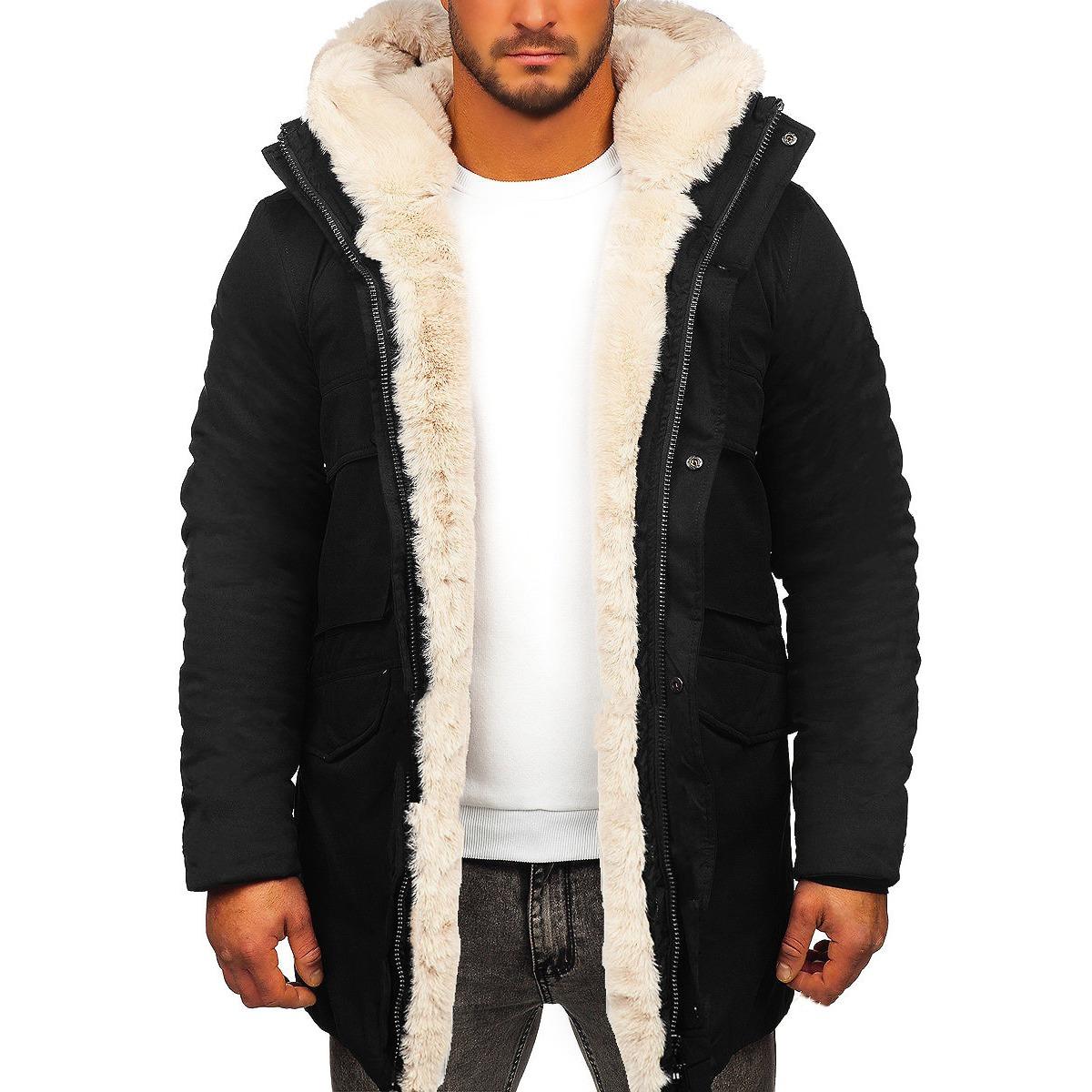 Men`s Thickened Winter Suede Faux Fur