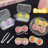 Cute Fruit Contact Lens Case Portable Mini Travel Lady Holder Storage Eye Care Container Contact Lenses Storage Box