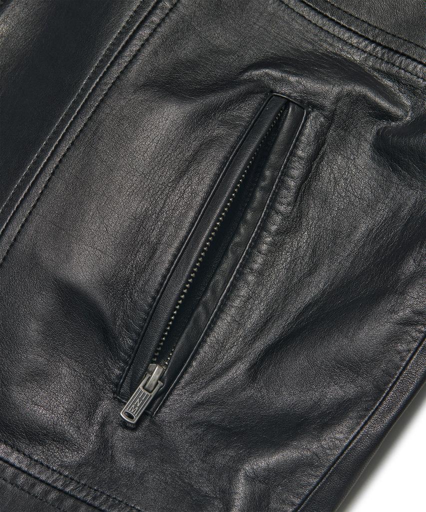 NOMANUAL Line Leather Jacket - Black