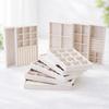 1PC, Flocking Jewelry Box Jewelry Tray, Color: Beige/Grey