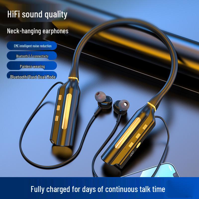 New 10,000mAh Noise-Cancelling Waterproof Wireless Sports Neckband Bluetooth Earbuds