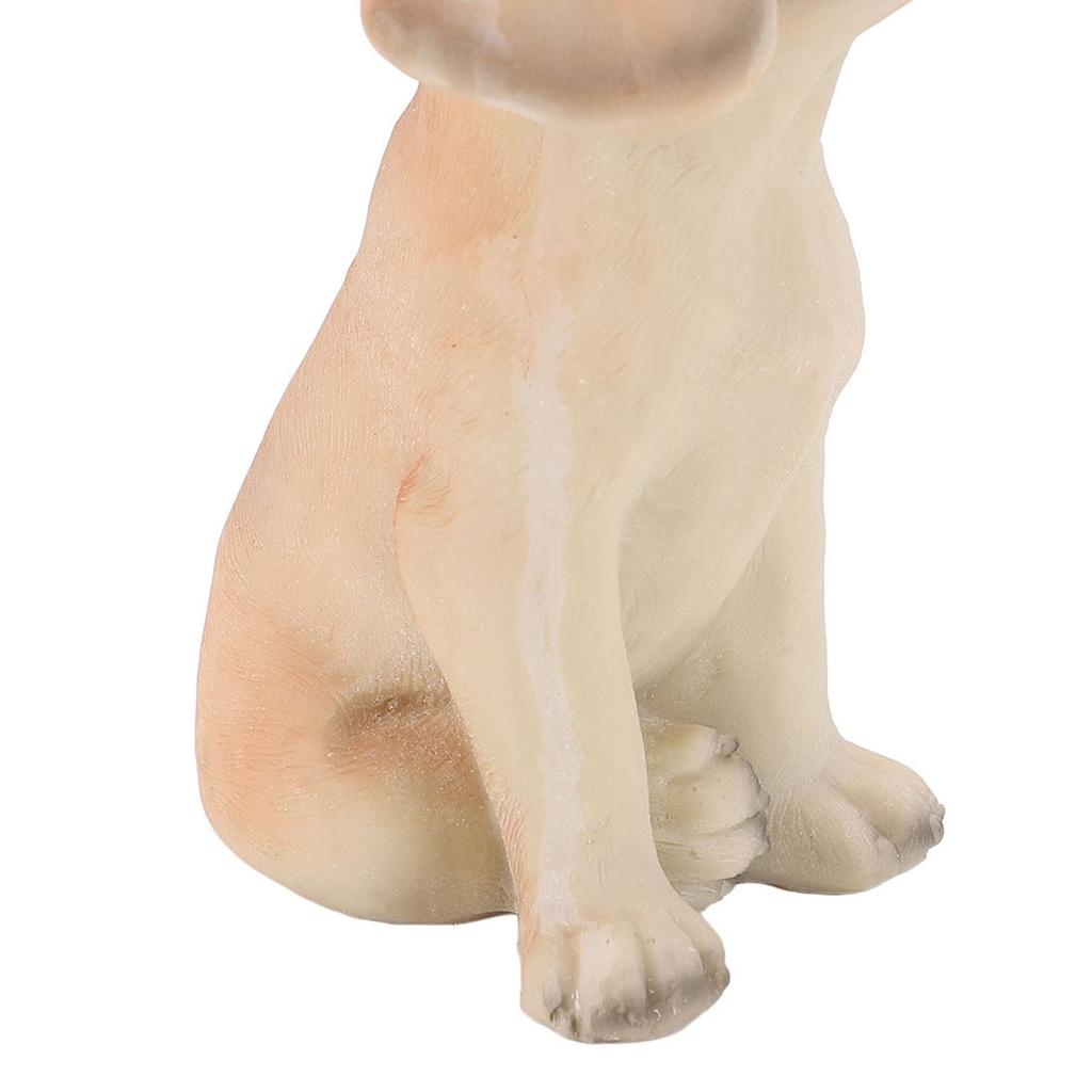 Yellow Labrador Puppy Figurine 7.5x7.5x14cm Cute Resin Sitting Labrador Dog Statue Desktop Ornament