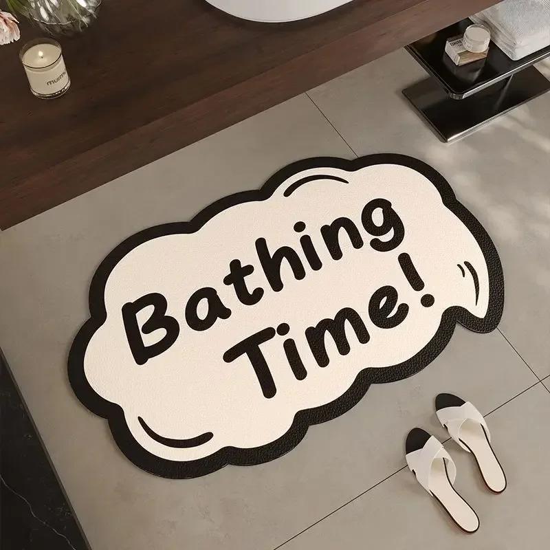 Saugfähige Matte aus Kieselgur in Sonderform, einfaches Badezimmer, Badezimmer, rutschfeste Fußmatte, Haushaltstoilette, Türvorleger