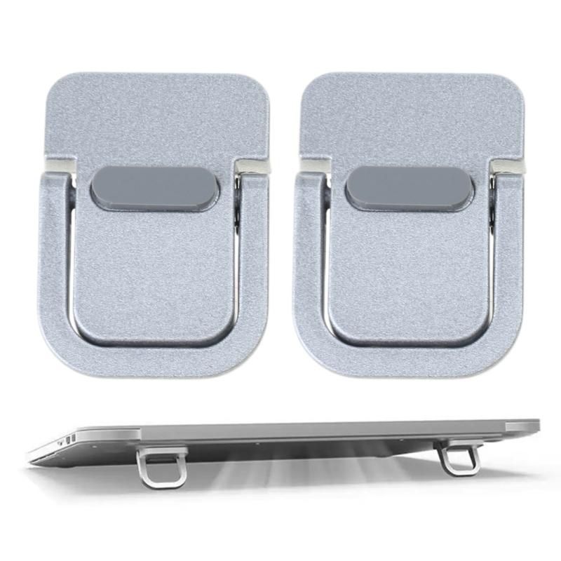 2Pcs Laptops Stand Portable Computer Keyboards Stand for Desk Self-Adhesive Invisible Laptops Feet Foldable Laptops Stand
