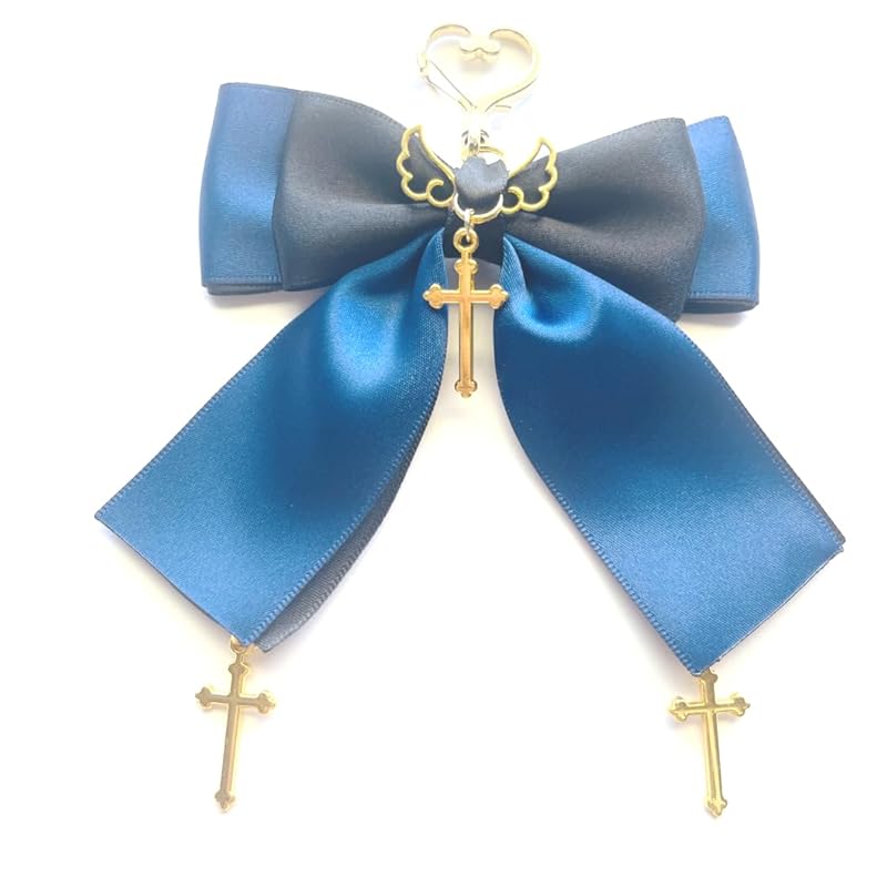 

(Onoderiya/Penguin Land) [Key chain | 1 piece] Shimmering angel wings gothic cross bag charm key chain [ lolita Dream cute Gothic Lolita gothic magic
