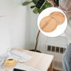 2 Pcs Bamboo Tray Wooden Plates Food Trays Wood Tableware Fruit Plates Serving Platters Home Decor Kitchen Counters Round Tray