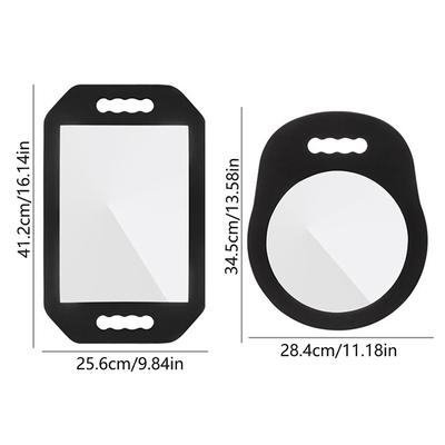 Foam Handheld Hairdressing Mirror Foam Round Rectangular Hairdressing Mirror