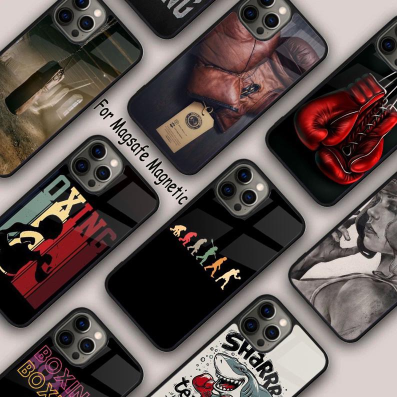 Boxing Art Magnetic Phone Case For APPLE iPhone 17 Air 16 14 13 12 Pro Max 15 Plus Wireless Charge With MagSafe Cover