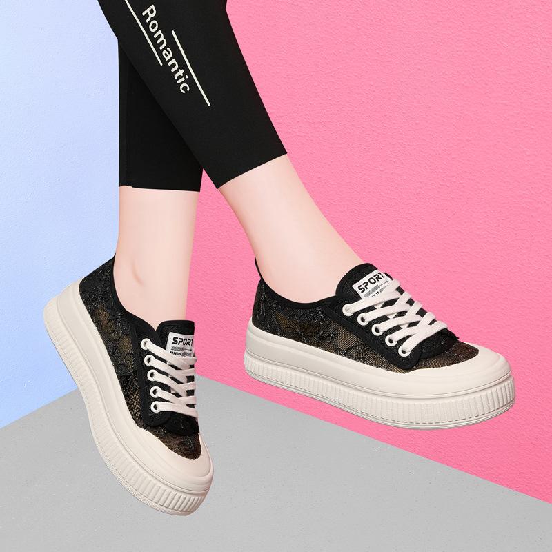 Breathable lace fisherman shoes women s summer women s shoes board shoes new with skirts white shoes versatile women s shoes 35