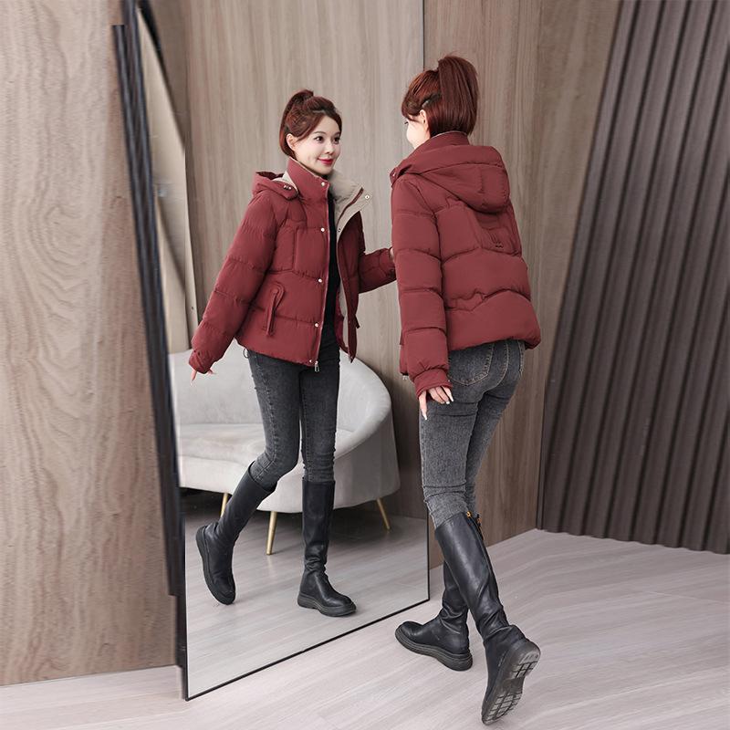 Solid Color Thickened Down Cotton Clothes Short Fashion Coat New Winter 2025 Cotton Clothes Loose Small Coat