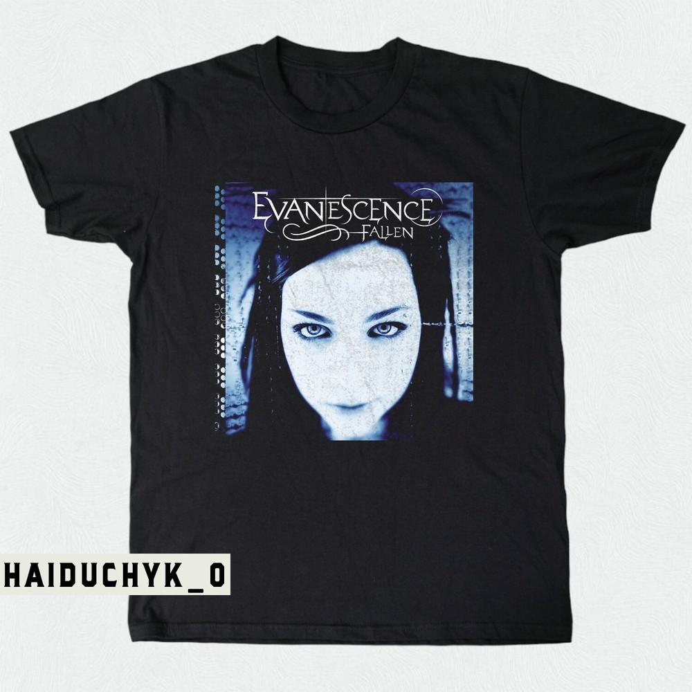 Evanescence Fallen Rock band Unisex Black T-shirt S-5XL