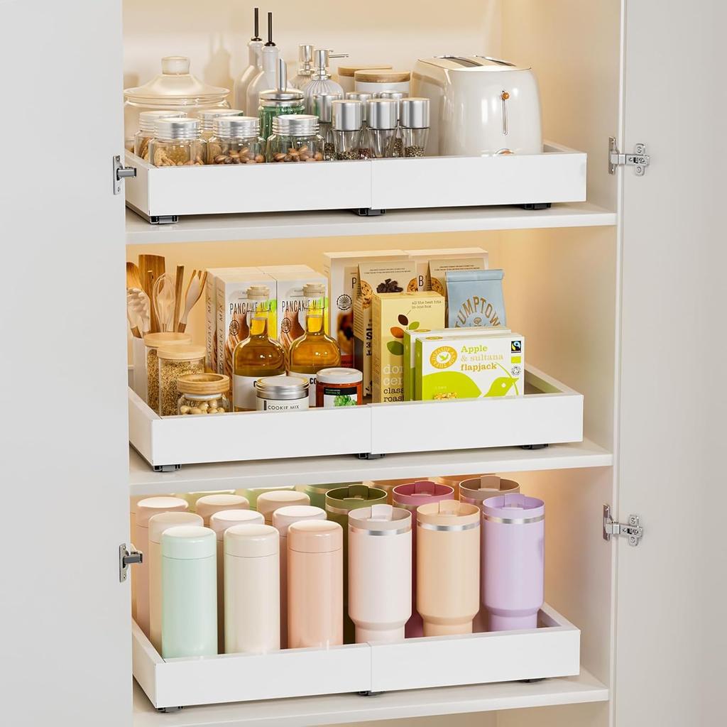 Retractable Pull Out Cabinet Pull Out Dish Kitchen Pot and Bowl Storage Racks