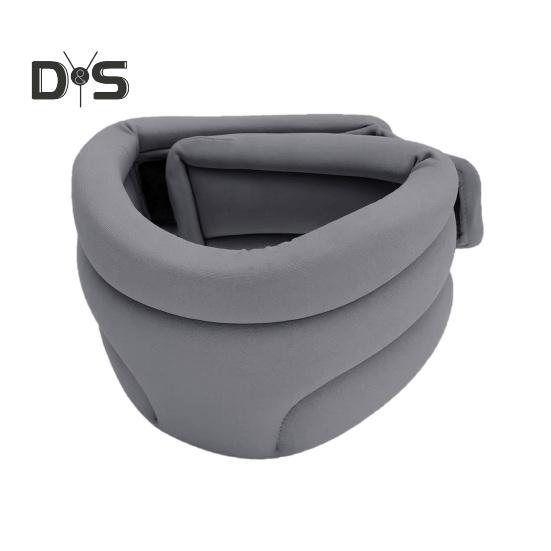 

Шейный бандаж Шейный воротник Регулируемая подушка для шеи Предотвращает храп Улучшает качество сна Портативная дышащая поддержка шеи для облегчения боли в шее Сон серый