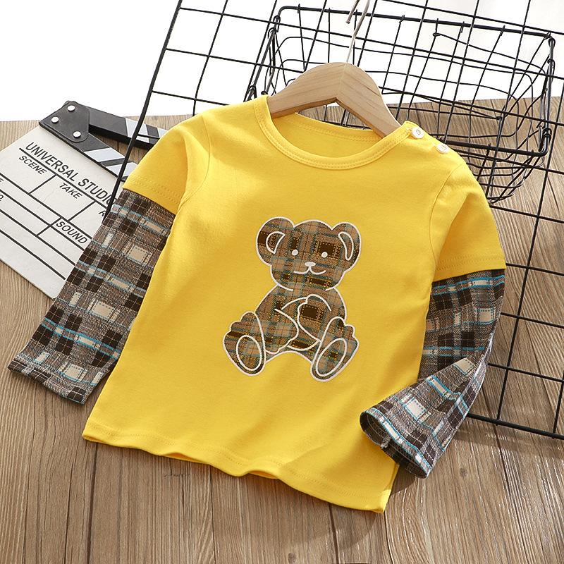 Baumwoll-Kinder Langarmshirt Jungen & Mädchen Oberteil für Frühling/Herbst Weiches Atmungsaktives T-Shirt Kleinkind- & Babykleidung (2-8 Jahre)