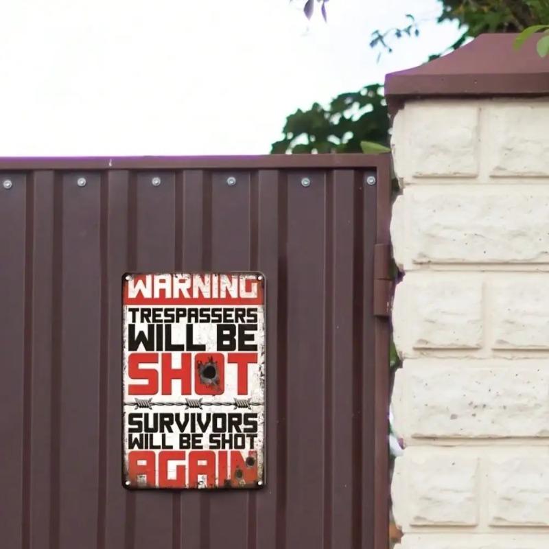 Funny Sarcasm Vintage Metal Wall Sign Home Decor Outdoor Warning Humor Art