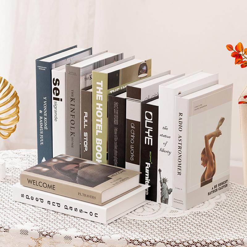 Luxury Fake Book Ornaments: Decorative Books, Simulation Props, English Book Models for High-End Photography