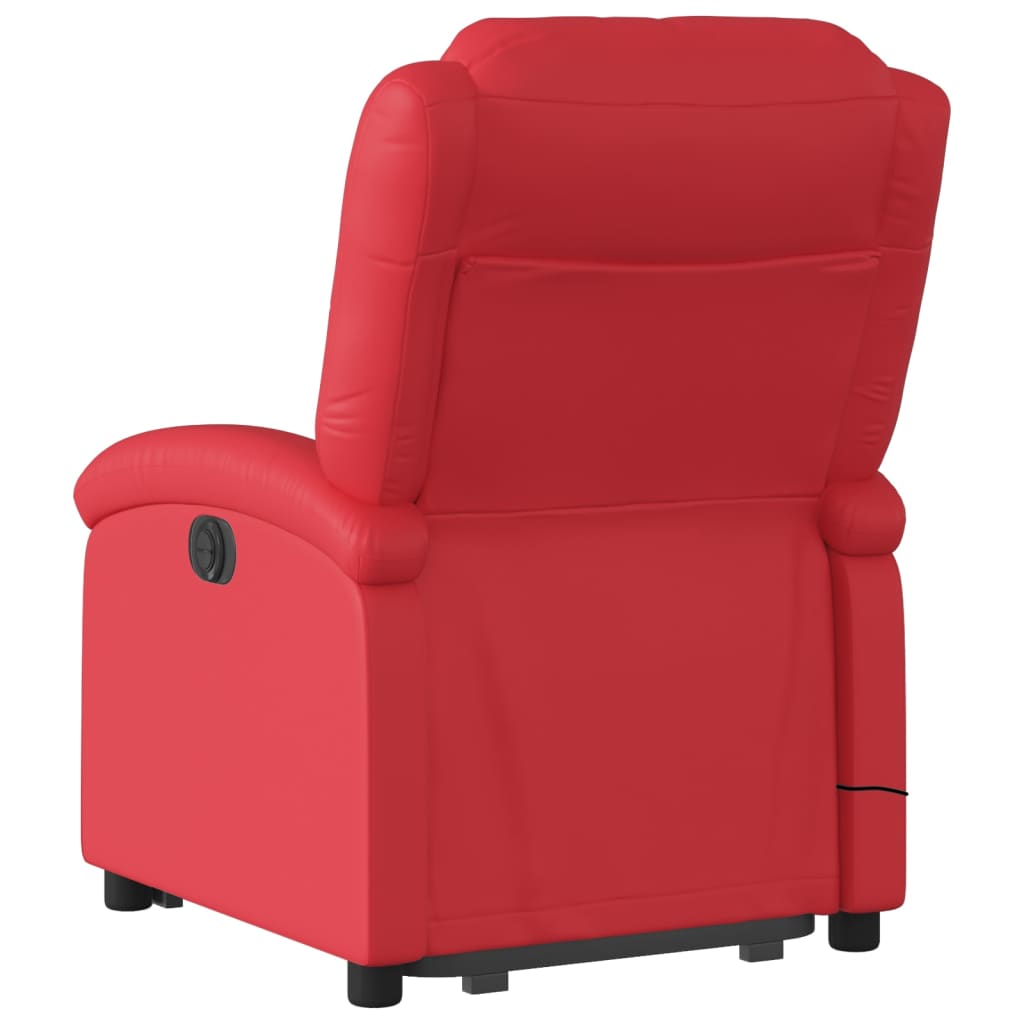 Vidaxl Lift Recliner Massage Chair, Reclining, Red, Eco-leather