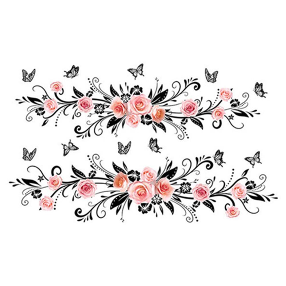 Flower Wall Stickers, Flower Wall Decals, Waterproof Peel And Stick Wall Art Decals For Bedroom Children's Room