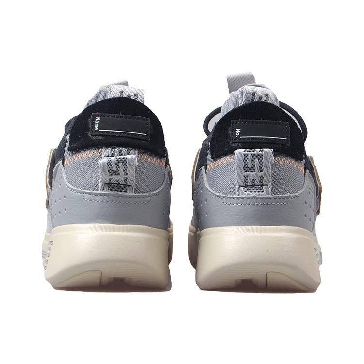 Li Ning Vintage Slip Resistant Abrasion Resistant Mid top Basketball Shoes Men's Gray AGWN041-3