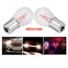 Pair of 1156 Glass Strobe COB LED Car Turn Signal Reverse Light Tail Brake Bulb White Light