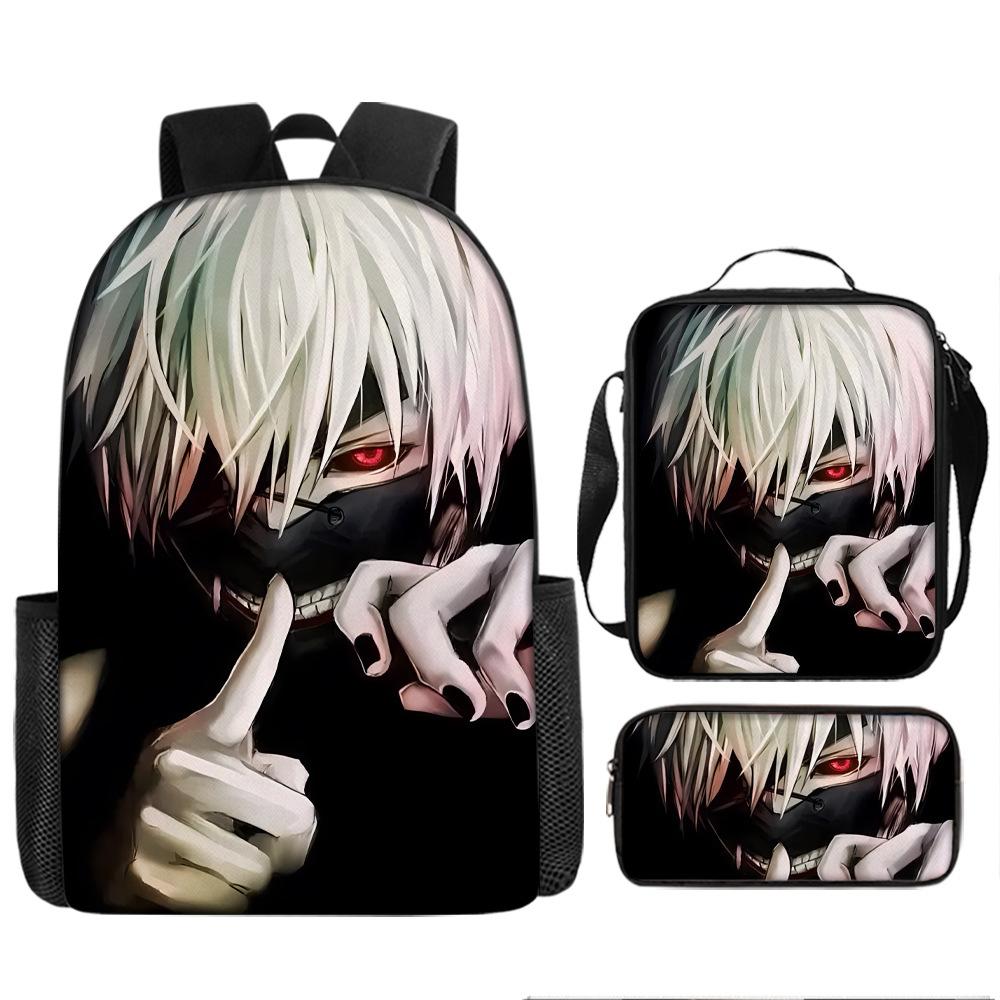 Anime Peripheral Backpack Tokyo Ghoul Food Backpack Kimuken School Bag Computer Bag Tokyo Ghoul Backpack