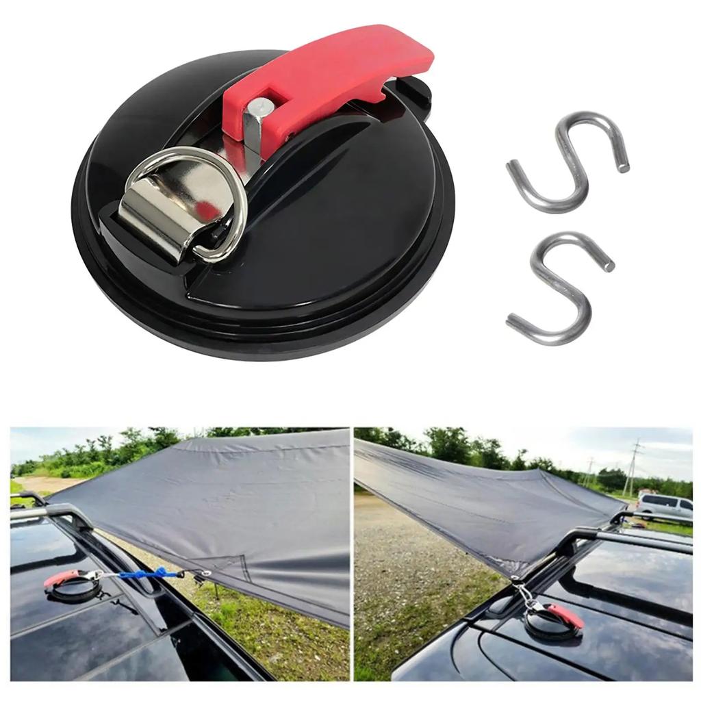 Suction Cup Anchor with Securing S Hook Awning Tents Car Tensioner Amagi